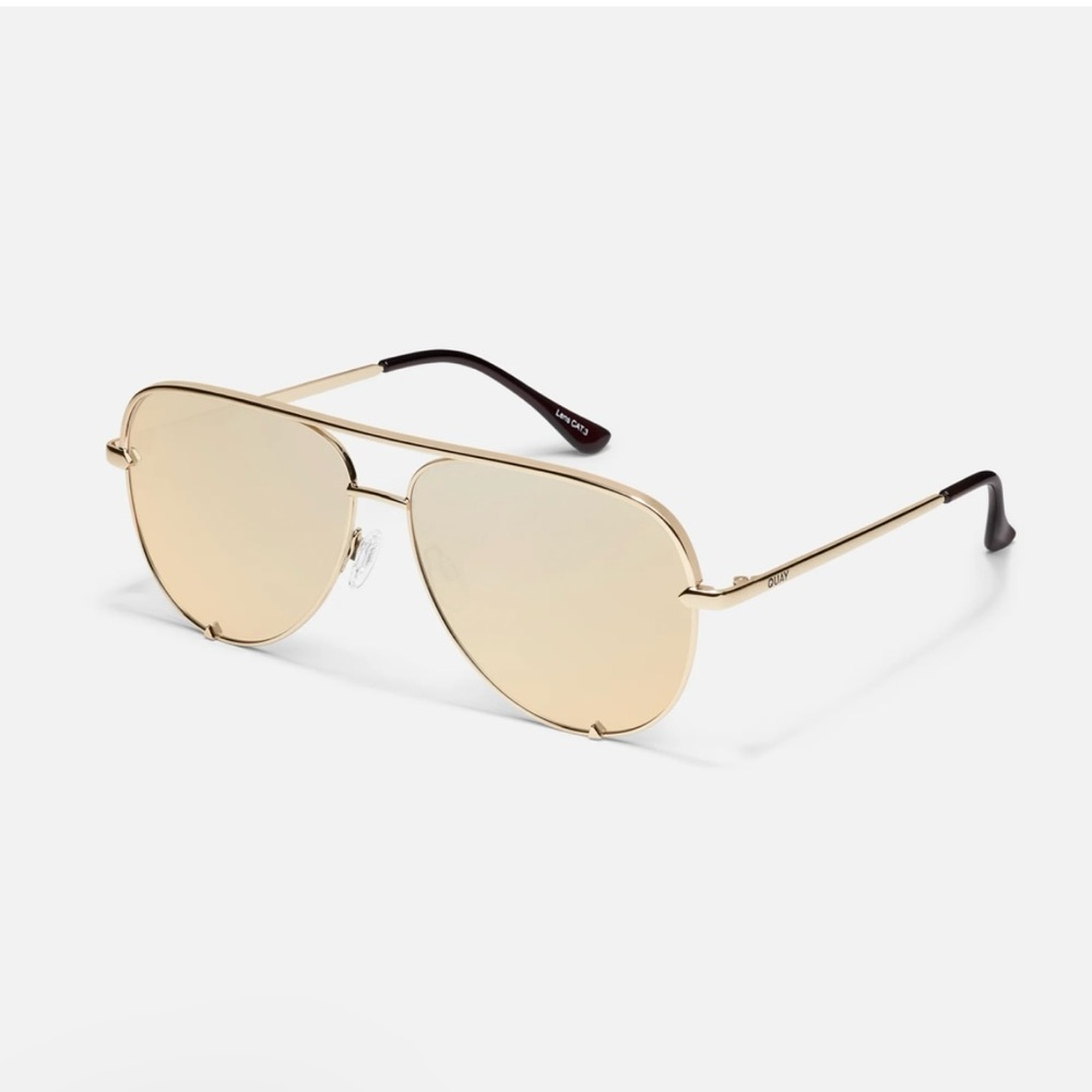 Quay High Key Gold Sunglasses
